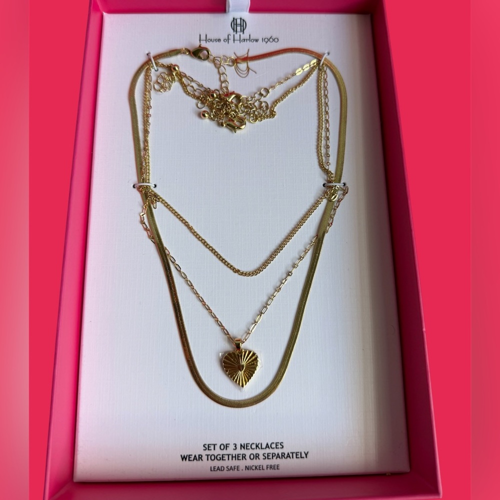NIB House‎ of Harlow Set of 3 necklace set
